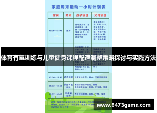 体育有氧训练与儿童健身课程配速调整策略探讨与实践方法